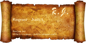 Regner Judit névjegykártya
